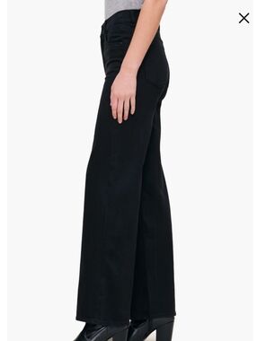 DL1961 I'mWide Leg Jet Black Jeans